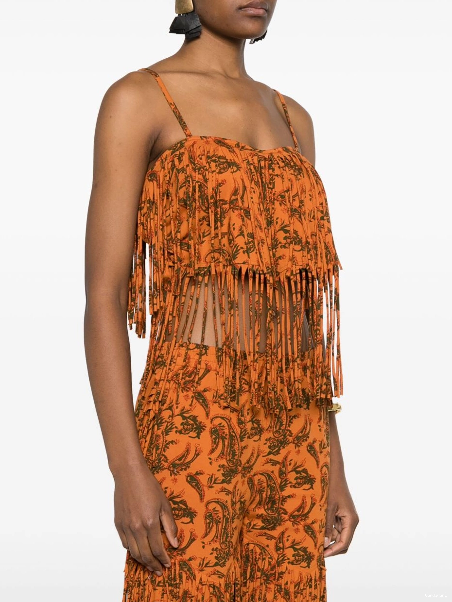 Cheap Alanui Women paisley-print top Monsoon 0817